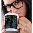 thumbnail image 2 of 3drose, Lilac Peruvian and Lilies in Neon, 11oz Two-tone Red Mug, 2 of 6