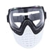thumbnail image 3 of Máscara de esgrima Equipo de protección facial Correa ajustable profesional universal Blanco y negro, 3 of 9