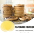 thumbnail image 2 of 5pcs Silicone Round Steamer Mats Reusable Steamer Liners for Steamed Buns Yellow, 2 of 6
