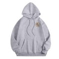 thumbnail image 4 of Hoodies Sweatshirt for Women Long Sleeve Womens Pullover Soft Hoodie Light Gray Hoodies for Women Fall Sweatshirt Women Fashion, 4 of 5