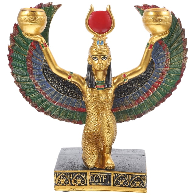 Adorno decorativo de la diosa Isis, estilo egipcio, para escritorio, figura de la diosa, recuerdo.