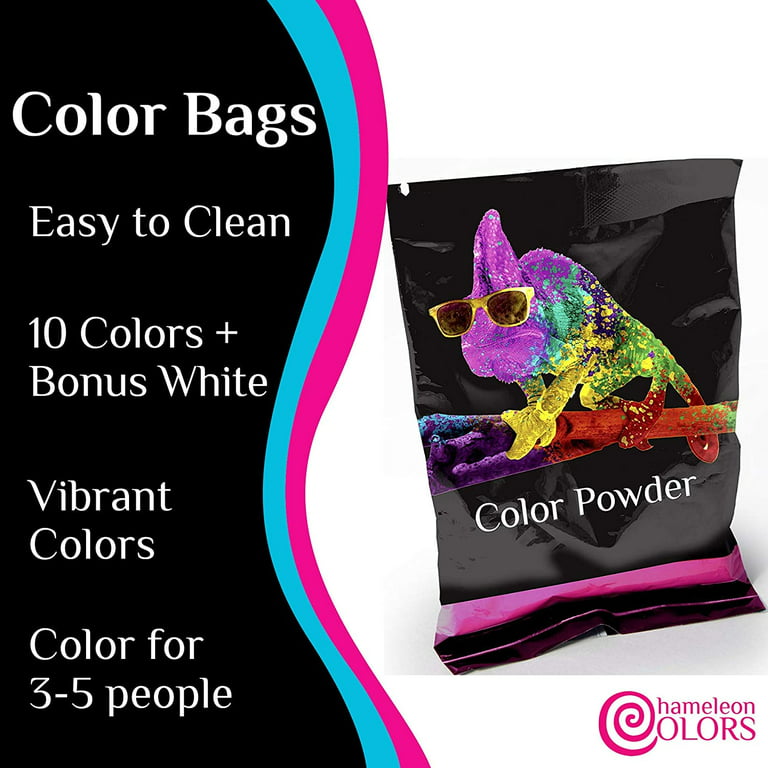 Chameleon Colors Holi Festival Color Powder - 5 Color 5 Pack 5lb - Blue, Pink, Orange, Yellow, Purple - Premium