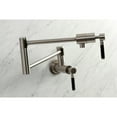 thumbnail image 3 of Kingston Brass KS4108DKL Kaiser Two-Handle 1-Hole Wall Mount Pot Filler Faucet in Brushed Nickel, 3 of 8