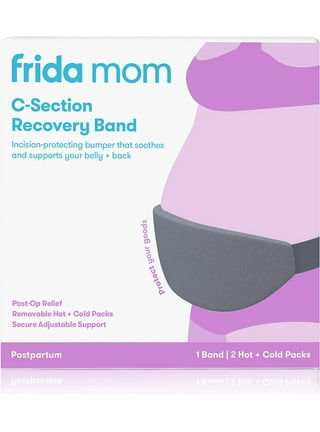 Frida Mom C-Section Recovery Band for Postpartum Pregnancy Belly Support,  Abdominal Binder and Belt with Adjustable Strap, Grey