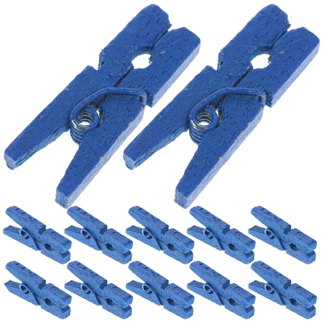 ORDDIART 300Set Photo Hanging Clips Mini Clips Blue Rectangular Christmas