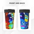 thumbnail image 3 of Lsque Geometry Dash Pattern Travel Coffee Mug 16oz: Insulated Coffee Cup with Leakproof Lid, Coffee Tumbler, Reusable Coffee Cups with Seal Lid, 3 of 8