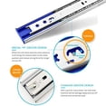 thumbnail image 5 of 10 Pairs of 16 Inch Hardware 3-Section Soft Close Full Extension Ball Bearing Side Mount Drawer Slides,100 LB Capacity Drawer Slide, 5 of 5