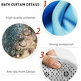 thumbnail image 6 of 4Pcs Get Naked Sunflower Shower Curtain Sets Floral Striped Bathroom Set Decor with Non-Slip Rugs Bath U-Shaped Mat Toilet Lid Cover Flower Bathroom Curtains Shower Set with 12 Hooks, 6 of 12