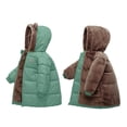 thumbnail image 5 of Cethrio Girls Puffer Jackets, Mid-Length Long Sleeve Lightweight Warm Winter Outerwear with Zipper Green Size 9-10T, 5 of 6