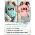 thumbnail image 6 of Anbech LOVE Printed T-Shirt for Women Casual Valentine's Day Graphic LOVE Is All You Need Junior Girls Short Sleeve Tee Tops with Crew Neck, 6 of 10