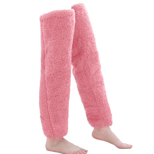 CSChome Women Floor Socks Winter Floor Socks - Thick Double Sided Velvet Solid Color Over-the-knee Elastic Non-Slip