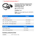 thumbnail image 2 of Serpentine Belt Drive Component Kit - Compatible with 1992 - 1993, 1997 - 2003 Dodge Dakota 1998 1999 2000 2001 2002, 2 of 2