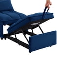 thumbnail image 4 of Miniyam 4 in 1 Multi-Function Single Sofa Bed with Storage Pockets, Convertible Chaise Lounge, Navy, 4 of 10