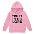 thumbnail image 5 of Zhuashum Girl Clothes 8-9 Years Long Sleeved Hoodie Set Solid Color Letter Prinrt Hooded Pant Set Cute Daily Wear Pink, 5 of 6