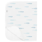 Kushies Portable Changing Pad Organic Jersey Blue Arrows