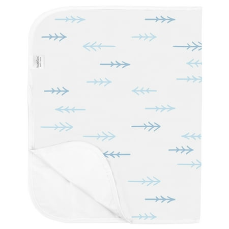 Kushies Portable Changing Pad Organic Jersey Blue Arrows