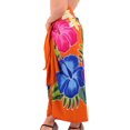 thumbnail image 4 of HAPPY BAY Women's Beach Bikini Swimwear Swim Cover up Wrap Skirt Bathing suit Summer Wraps Beachwear Sarong Coverups Swimsuits for Women One Size Tropical, Orange, 4 of 4