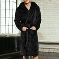 thumbnail image 2 of Faithtur Men Shawl Bathrobe Robe Coat Long Gown Padded Plus Velvet Nightwear, 2 of 5
