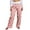 Pink, variant on Women's Winter Drawstring Polka Dot Print Full Length Casual Sports Pants, Black, Size L