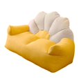 thumbnail image 4 of Loveseat - Puf Creativo De Lino Y Algodón Suave Para Sala De Juegos, Dormitorio, Color Amarillo Y Beige Amarillo Beige, 4 of 8