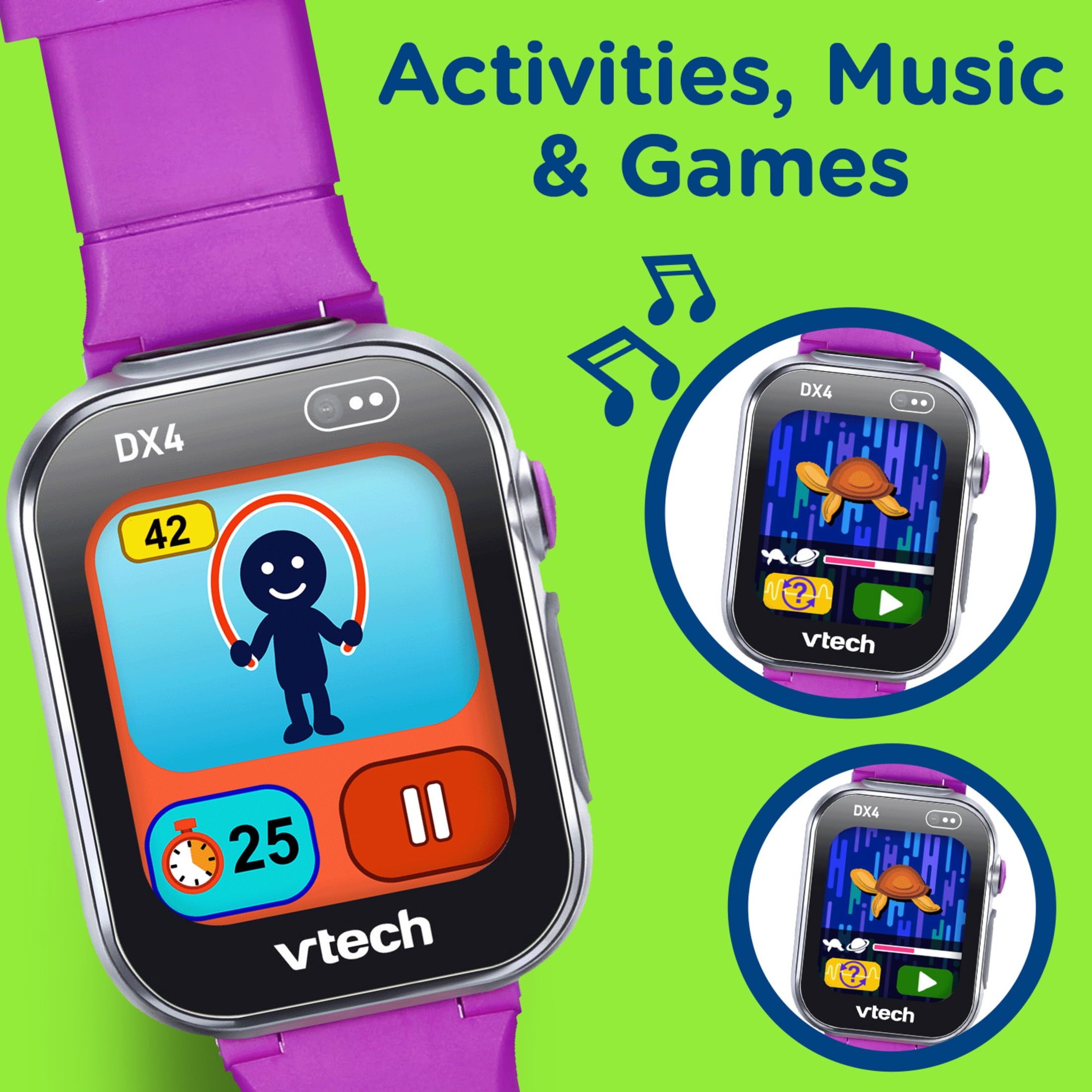 VTech KidiZoom Smartwatch DX4 - Purple Plastic, Metal with Accessories, Baby and Toddler Toys