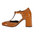 thumbnail image 3 of Diba True Women's Juke Box Leather T-Strap Mary Jane Retro Heel (Tan, 9), 3 of 5
