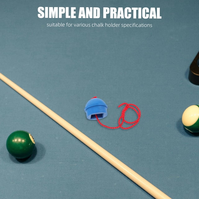 OUNONA Blue Pool Cue Chalk Holder with Rubber Sleeve for Snooker Convenient Anti Slip Chalk Storage