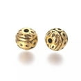 thumbnail image 2 of U8MO 100pc Antique Golden Tibetan Alloy Beads Round Nickel Free Mini Metal Spacer 8mm, 2 of 2
