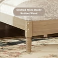thumbnail image 7 of Queen Size Bed Frames with Gourd Shaped Headboard, Vintage Natural Wood Platform Bed, Western Spindle Beds, Noise Free, Easy Assembly, Natural, 7 of 7
