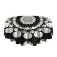 thumbnail image 5 of Black White Tie Dye Mandala Pattern Round Tablecloth 60"x60",Wrinkle Wipeable Table Cloth for Kitchen Dining Room Picnic Patio Party, 5 of 6
