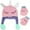 Pink, variant on Girls and Boys Hat & Gloves Set / Cold-Weather Beanie & Gloves for Ages 4-7