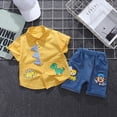 thumbnail image 3 of Mercatoo Suits for Boys Boys Pants Baby Girls Set Printed Outfits Dinosaur Summer 𝐂artoon Tops+Shorts Boys Outfits&Set 3 Month, 3 of 9