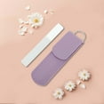 thumbnail image 6 of Unique Bargains Glass Multifunctional Nail File with Leather Pouch 1 Set Purple, 6 of 6
