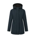 thumbnail image 3 of Abomasnow Women's Softshell Rain Jacket with Removable Hood Fleece Lined Windbreaker Insulated Waterproof Long Warm Rain Jacket, 3 of 5