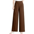 thumbnail image 3 of Women's Soft High Waist Pull On Wide Leg Pants Comfy Senior Ladies, 3 of 9
