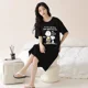 thumbnail image 2 of Ropa de dormir larga de verano para mujer, camisón holgado de manga corta adelgazante de talla grande MM de 200 libras de capacidad máxima, ropa para el hogar, 2 of 5