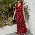 thumbnail image 6 of Red And Black Leopard Print Sleeveless Dress Summer Women Clothes Dress for Pregnant Women Dresses, 6 of 9