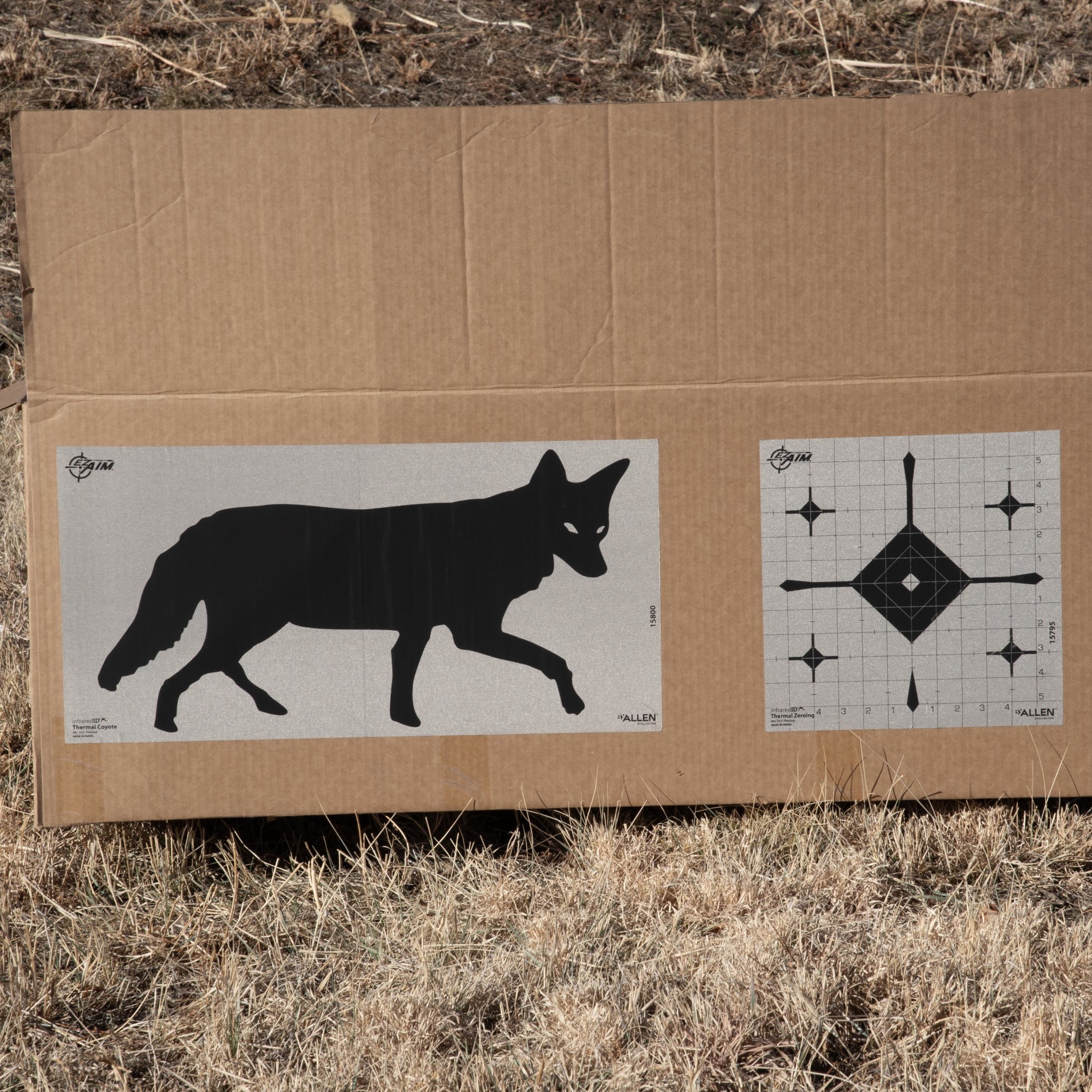 New Ez Aim Thermal Id Grid Bullseye Paper Target, 12" X 12," Gray