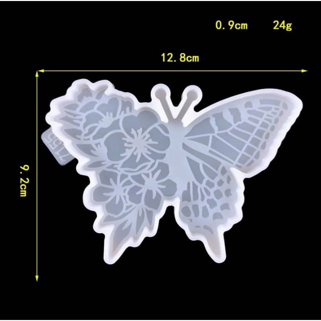 Molde de silicona para posavasos de mariposa - 2 piezas