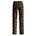 thumbnail image 4 of Womens Halloween Pajamas Pants Ladies Pumpkin Spider Pajama Cute Soft Long Bottoms Fall Elastic Waist Lounge Pants L, 4 of 5