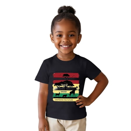 XIYON T-Shirts For Girls Graphic Short Sleeve Tee Shirt For Casual Top For Kids Youth Soft Breathable Tops 1-2 Years