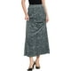 thumbnail image 1 of Falda Maxi de Terciopelo con Lentejuelas de Cintura Alta Elástica INSPIRE CHIC para Mujeres M Gris Oscuro, 1 of 6