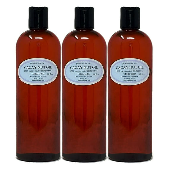 Dr Adorable - 48 oz - Cacay Nut Oil Unrefined - 100% Pure Organic Cold Pressed Natural (3 of 16 oz)