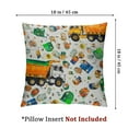 thumbnail image 4 of Garbage Truck Fitted Sheet,Full Size Cartoon Trash Truck Collections Green Yellow Vehicle Car Theme,Soft Decorative Fabric Bedding Deep Pocket for Children Teens Young Boys Girls,with  Pillowcases, 4 of 7
