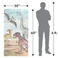 thumbnail image 6 of Watercolor Dino Portrait Beach Towel 30' X 60', 6 of 6