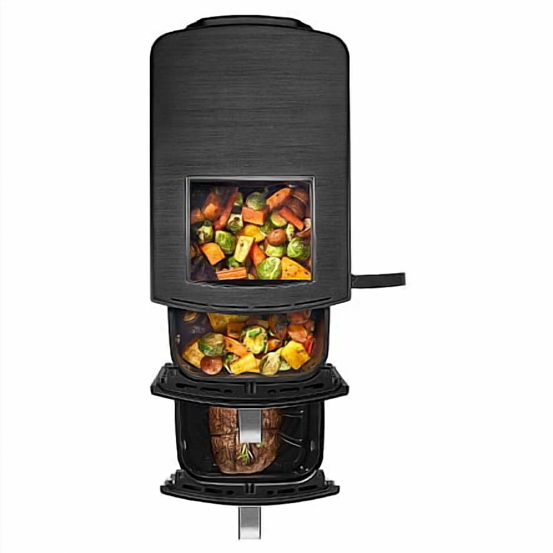 Gourmia 11 Quart Dual Basket Air Fryer with Smart Finish & 4-Layer Cooking