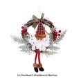 thumbnail image 2 of VOTRUDI Rattan Wreath Christmas,Artificial Christmas Wreaths for Front Door,13.7 Christmas Decoration Wreath for Holiday Time Indoor Outdoor Cabinets, 2 of 6