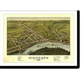 thumbnail image 2 of Historic Framed Print, ME Richmond 1878 MAP, 17-7/8" x 21-7/8", 2 of 9