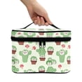 thumbnail image 3 of HELLHERO Cactus Pattern Travel Organizer with Brush Slots Hand-Held Makeup Brush Organizer with Slip-in Pockets Portable for Women Men, 3 of 6