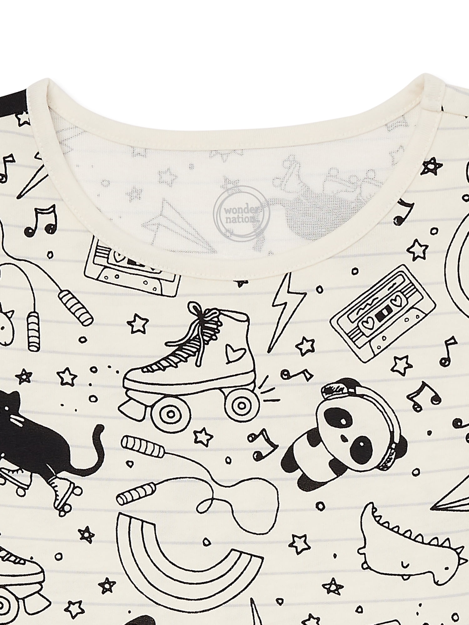 Wonder Nation Girls Short Sleeve Play Dress with Pockets, Sizes 4-18